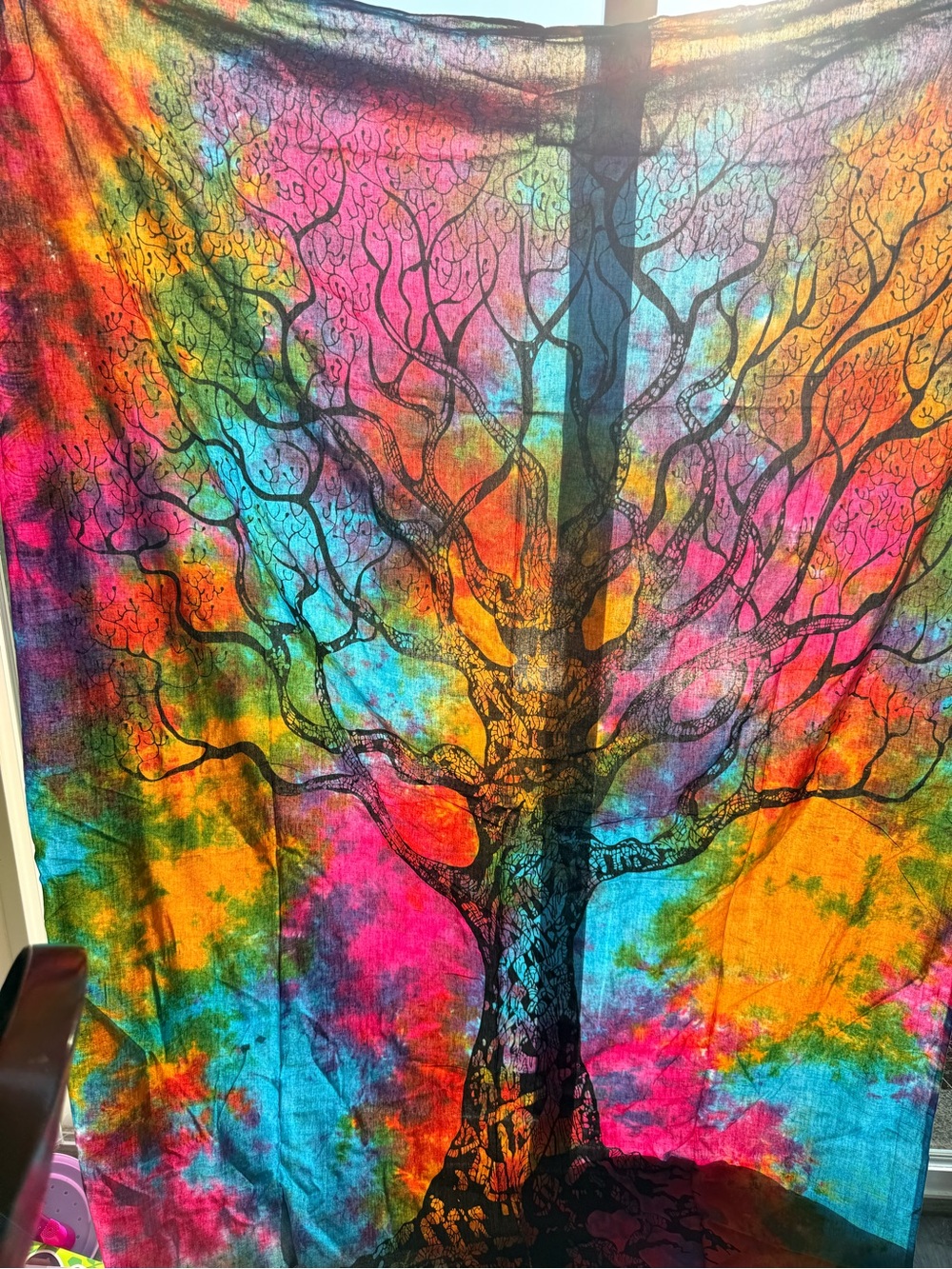 Bohemian Rainbow Tree Tapestry - Multicolor Wall Hanging